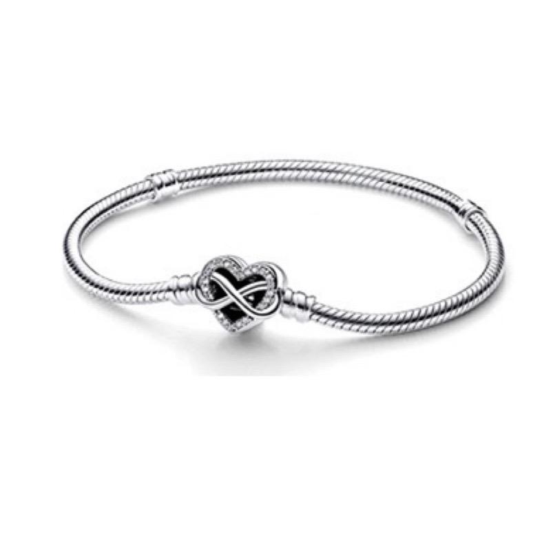 Original 925% silver fashionable round heart snake bone bracelet for women DIY luxury jewelry gift making