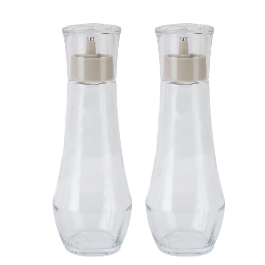 2PCS Mouthwash Dispensers Stainless Steel and Glass Multifunctional Refillable Mouthwash Dispenser