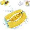 Yellow with Zipper Closure Fluffy Fiber 360 ° Surround Cleaning Shoe Washing Bag Reusable Durable Machine Washable Laundry Bag