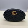 [Pre-Owned] Gucci Quilted Leather GG Marmont Matelassé Belt Bag 38/95 'Black' - Very Good #RBN239
