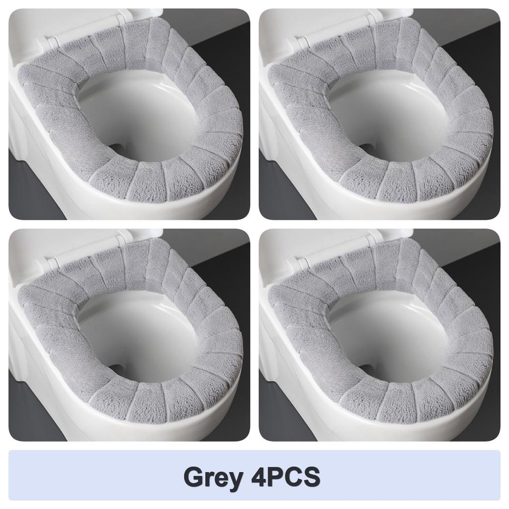 2856A Утолщенная плюшевая O-образная подушка для унитаза Скандинавская универсальная накладка на сиденье для унитаза Подушка для унитаза с флисовой подкладкой Крышка для унитаза