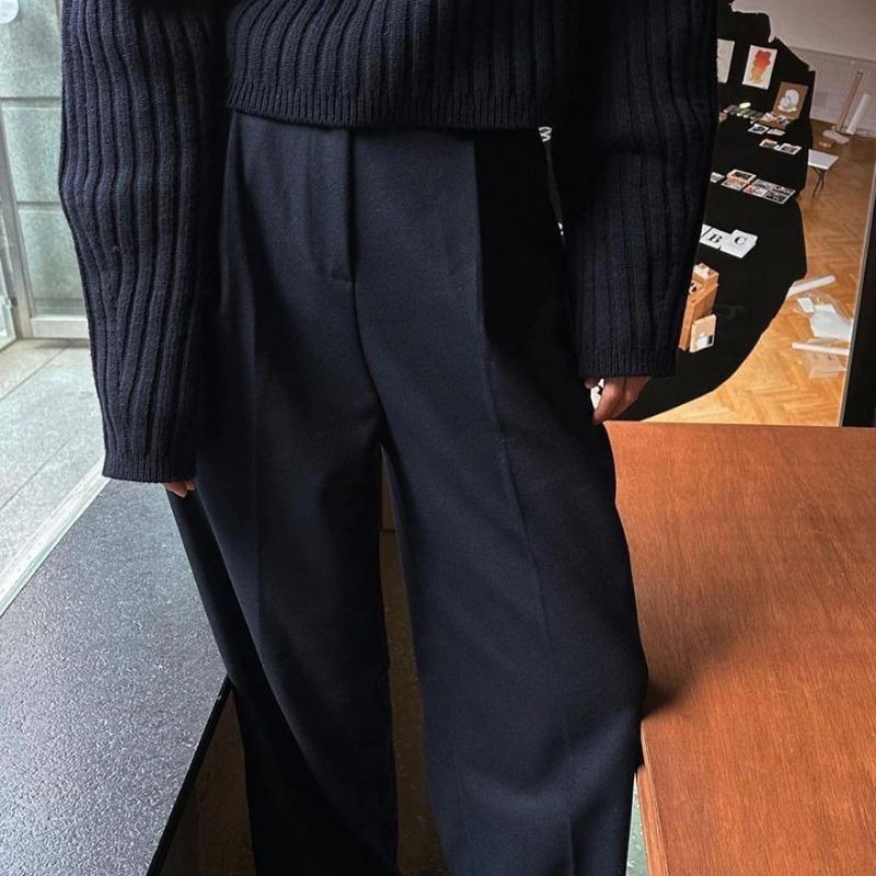 Пуловер в Корейском стиле, черный пуловер в полоску с ямкой, вязаный свитер, женский весенне-осенний красивый свитер с круглым вырезом, пуловер