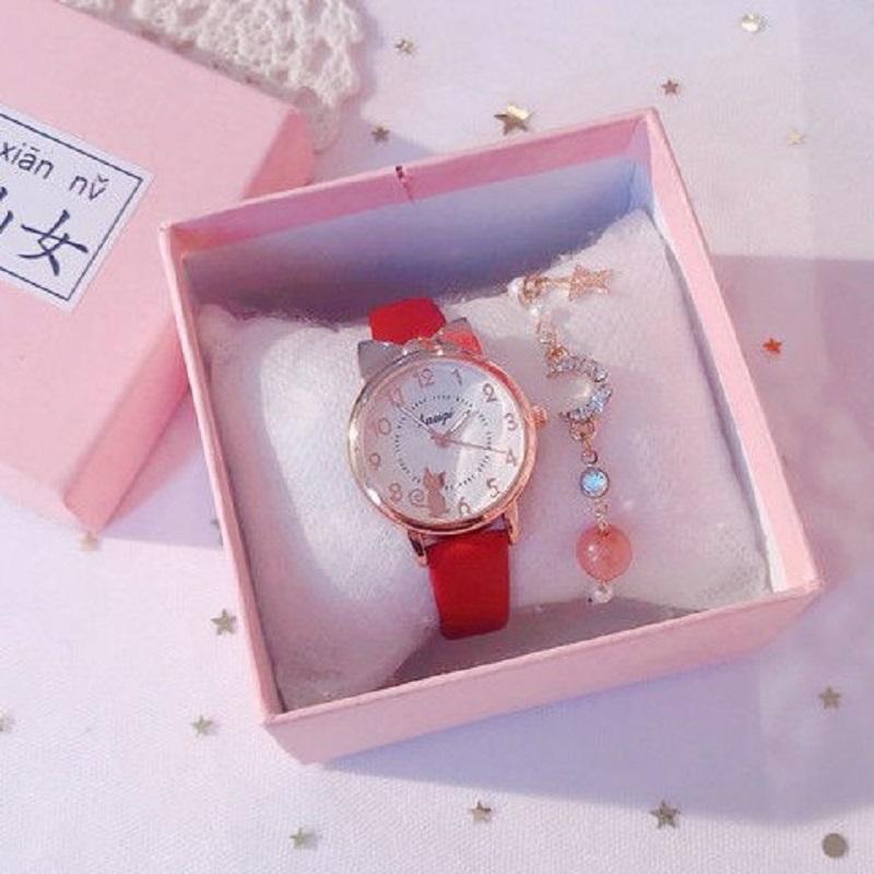 2021Korea Girl Watches Luminous Watches Student Girls Gift Cute Watch Luminous Waterproof Watches Women