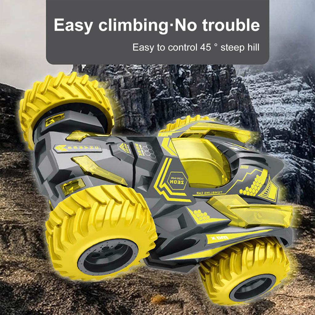 NOS Cool Rotating Head Inertial Roll Stunt Car Double-Sided Dump Truck Off-Road Toy