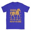 Unisex TShirts Chinese New Year 2026 Red Year of The Horse 2026 Vintage Cotton Tees Short Sleeve T Shirt O Neck Clothing Printing