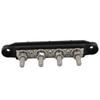12V Power Distribution Block 250A Bus Bar Terminal Block with Cover 4 X 3/8" Terminal Studs 3 X #8 Terminal Screw 48VDC 300VAC