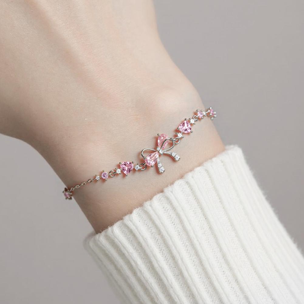 Браслет с цирконом-бантом, браслеты дружбы, подарочные украшения для женщин