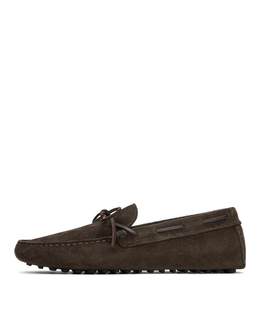 Massimo Dutti Gio And Leather Lace Loafers