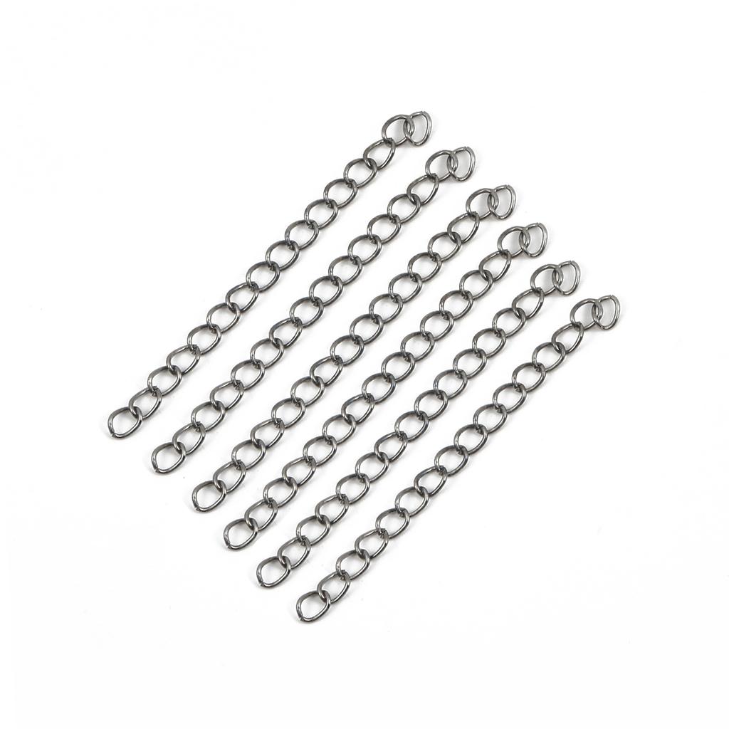 Универсальные металлические удлинительные цепочки для ювелирных изделий с совместимостью с застежкой-лобстером - 50 штук