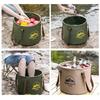 Durable Multi-functional Portable Waterproof Collapsible Sink Bucket Travel Basin Camping Hiking Tools Storage Bucket 10L