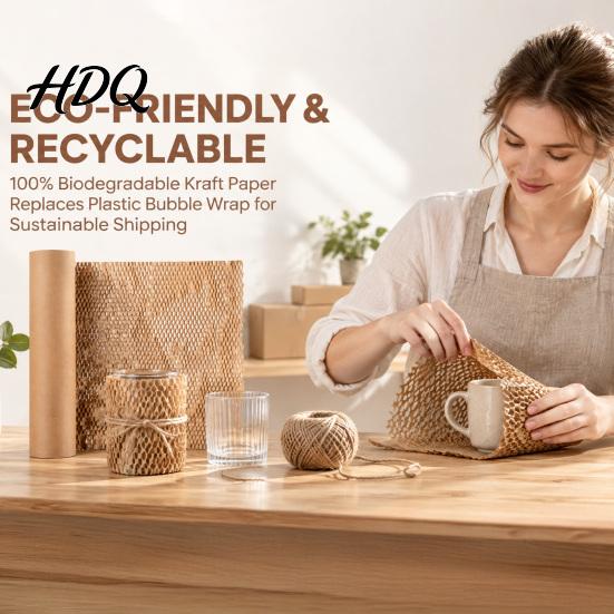 Cushioning Wrap for Shipping Honeycomb Packing Paper Roll Fragile Items Protective Shock Absorbing Packaging Eco Friendly Moving Supplies Supply,
