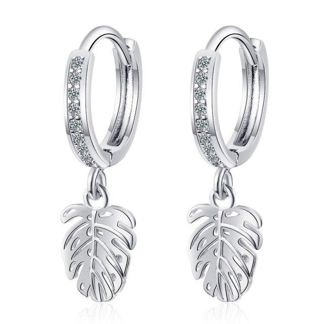 Корейские серьги-капли из стерлингового серебра 925 пробы с кисточками и кристаллами в виде листьев для женщин, модные свадебные эффектные ювелирные изделия Eh955