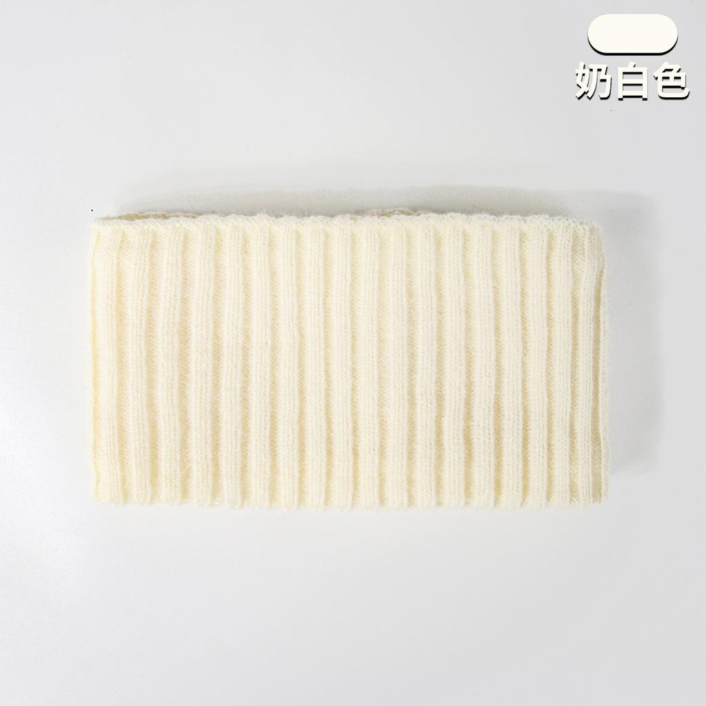 Autumn and winter knitted hats, scarves, gloves, headbands, four-piece set, double-layer velvet, cold-proof and warm knitted hats.