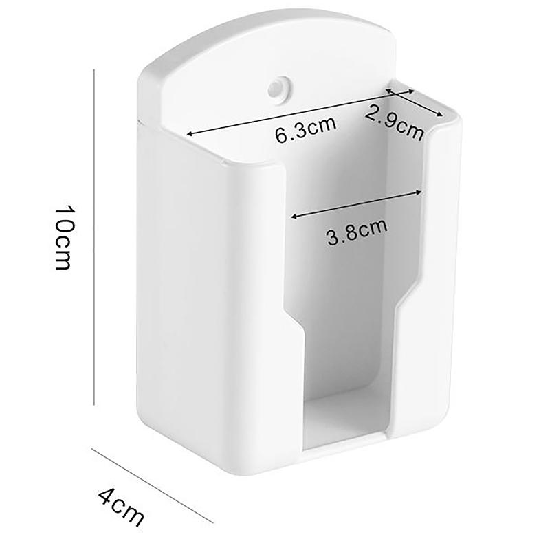1pc Remote Control Holder Wall Mounted Storage Box Cosmetic Bathroom Rack Shelf Adhesive Home Mobile Phone Plug Case