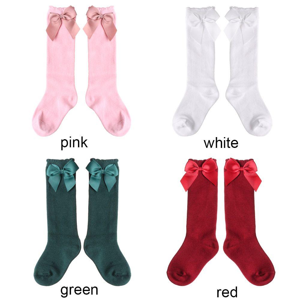 Big Bow Autumn Winter Children Cotton Floor Socks Baby Toddlers Socks High Long Sock