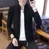Danmo Повседневная трикотажная верхняя одежда Sueter Masculino с длинными рукавами, мужская куртка-свитер, однотонный кардиган, корейский трикотаж на молнии, пальто