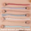 Handmade Woven Rainbow Pacifier Chains Dummy Clips For Babies Anti-drop Nipple Holder Attache Tetine Speenkoord Baby Shower