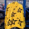 Mens Oversized Hooded Sweatshirt With Spiderweb Foam Print Cotton Fleece-Lined