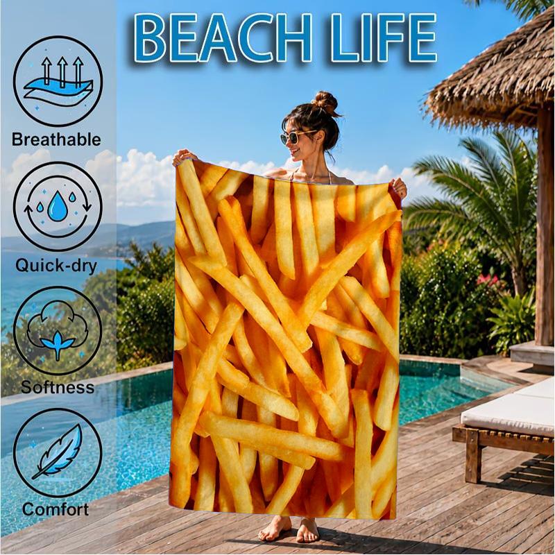 Egg Yolk Delight Beach Towel, Microfiber Beach Towel, Perfect For Pool, Beach, Travel, Home Decor Beach Party Fan gifts