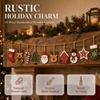 10Pcs Santa Claus Christmas Hanging Ornaments Candy Cane Wall Party Holiday Decorations  Winter