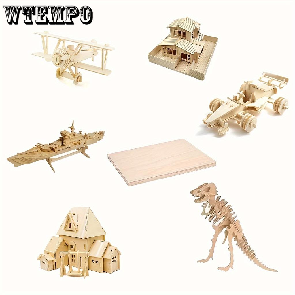 25 необработанных деревянных досок, тополиные доски толщиной 0,08 дюйма, тонкая фанера для поделок, идеальный выбор для проектов «сделай сам», рисования, черчения