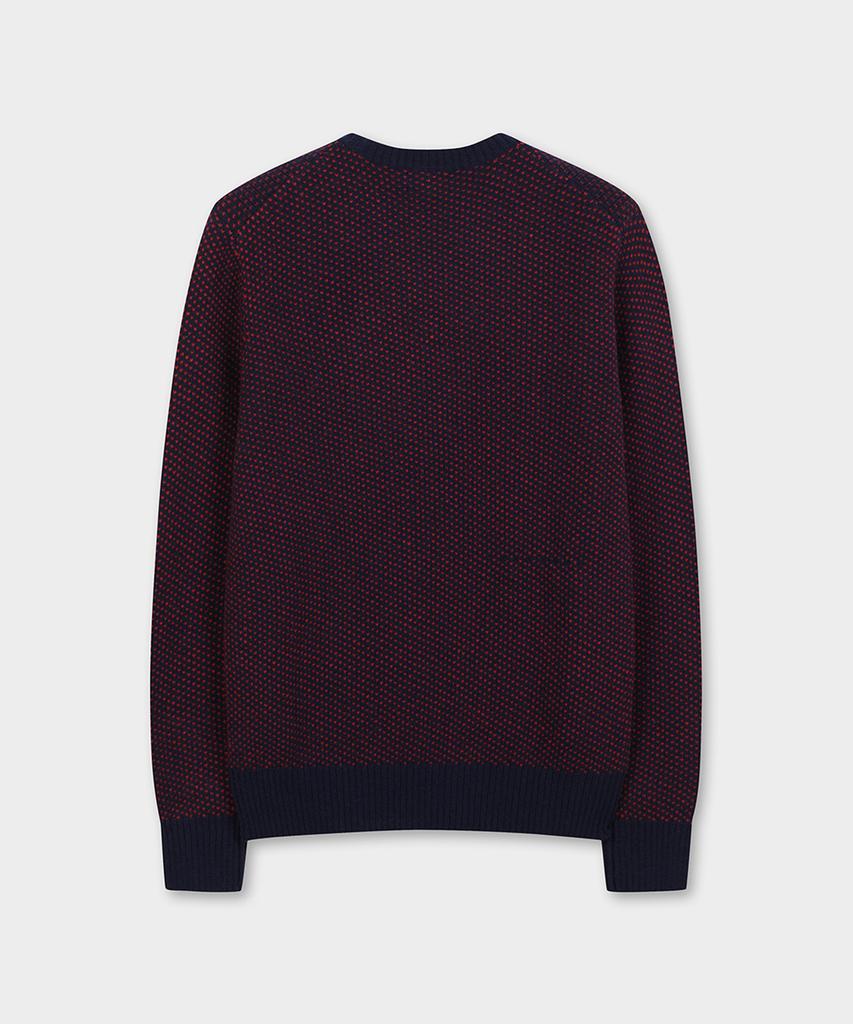BROOKS BROTHERS Dear Chest Stripe Sweater (Burgundy) (Bbwrmf4555Eew)
