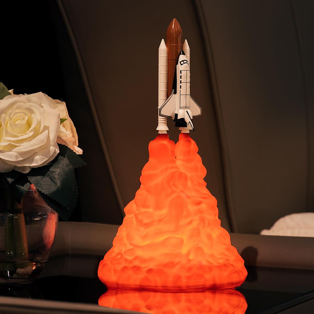 3D-печать Космический челнок Лампа USB LED Детский Ночник Декор для комнаты 110-220 В