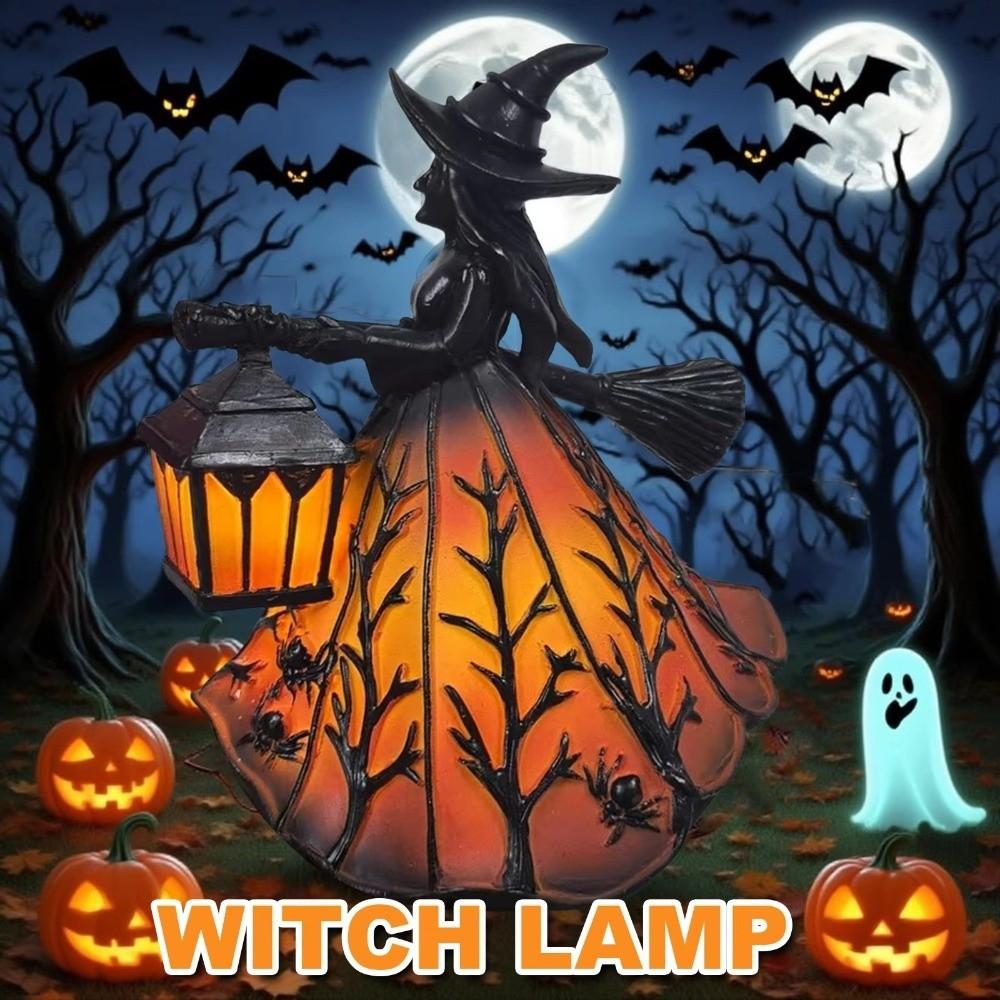 Standing Design Halloween Witch Lamp 16cm Holiday Decorative Lamp Halloween Party