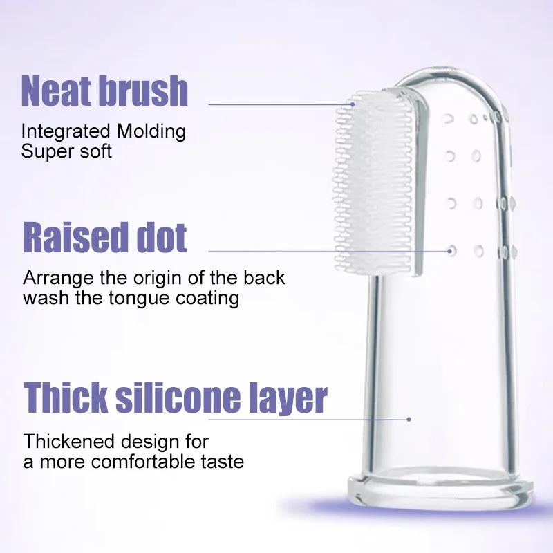 Чистка зубов для собак, супер мягкая зубная щетка на палец, прозрачный инструмент для чистки зубов у кошек, принадлежности для щенков, аксессуары