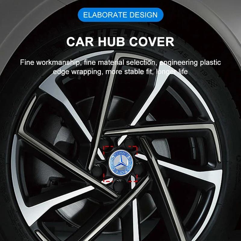 4pcs Car Wheel Center Caps Hubcap Cover Auto Accessories For Benz AMG W213 W124 W108 W126 Exclusive W204 W222 W205 W203