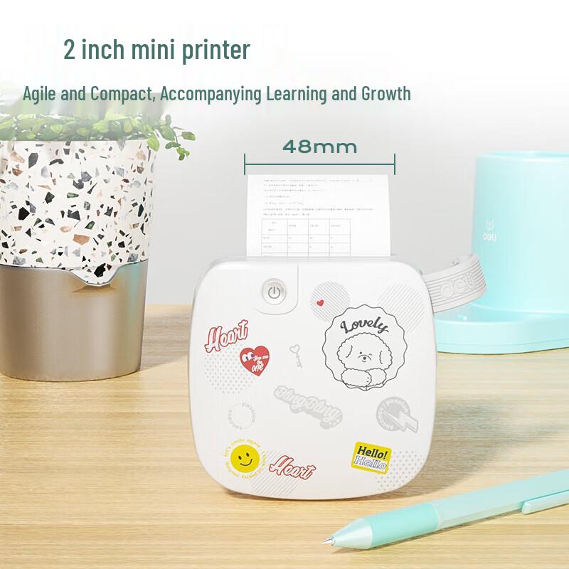 Deli GE221 Mini Thermal Printer for Study Notes