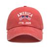 Washed And Distressed Printed Baseball Cap for Adults pc Versatile Trendy American Th Anniversary Printed Washed And D