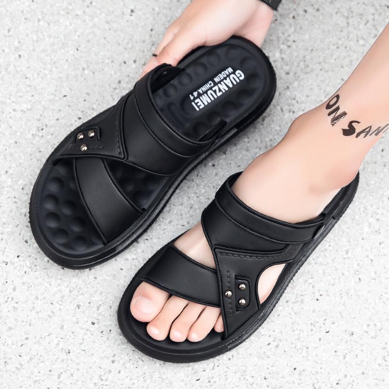 Тапочки для мужчин Летние удобные дышащие повседневные мягкие мужские сандалии Модная и универсальная пляжная обувь Мужские тапочки