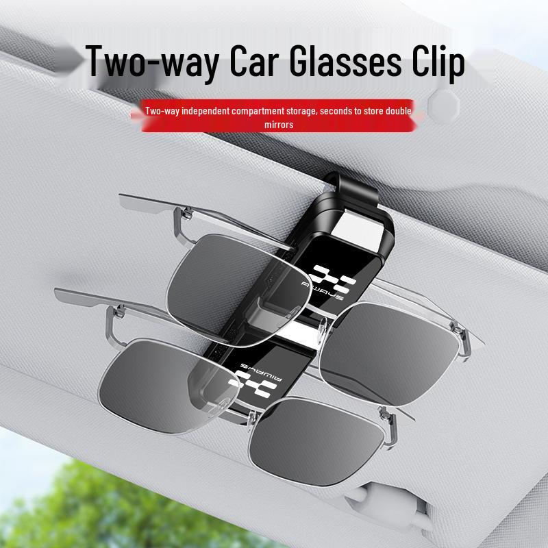 Ai Chi U5 U6 RG Two-Way Car Glasses & Ticket Holder, Sunglasses Clip for Sun Visor