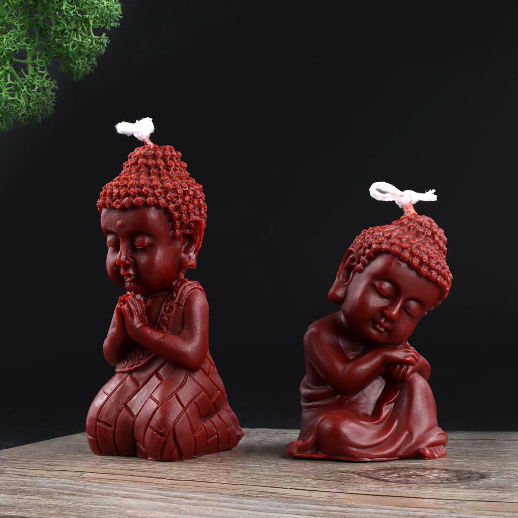 3D Little Buddha Candle Silicone Mold Handmade Buddha Aromatherapy Soap Resin Mold Church Candle Decoration Production Supplies