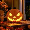 Pumpkin with Integrated LED Halloween Evil Lantern, Large Light Up Jack O Lantern Decor Decoration for Party Scene, Spooky Outdoor Indoor Decoration,