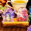 10Sheets Retro Holographic Stained Glass Stickers Vintage Journal Scrapbook Ephemera Decorative Stickers