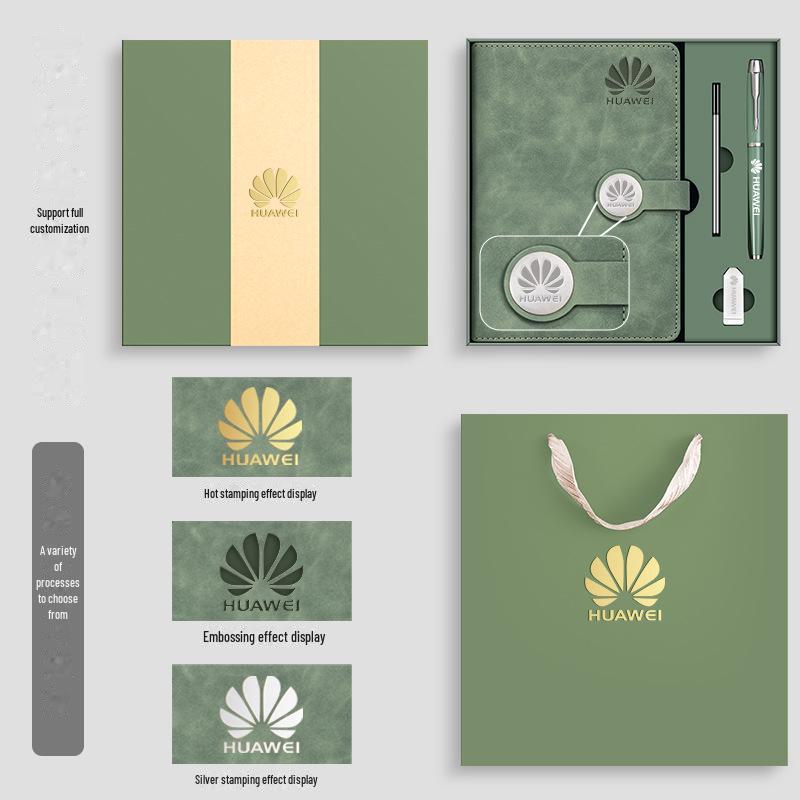 Подарочный набор из ретро-блокнотов высшего качества: В комплект входит блокнот с круглой пряжкой, справочник, USB-накопитель и магнитная застежка для деловых встреч.