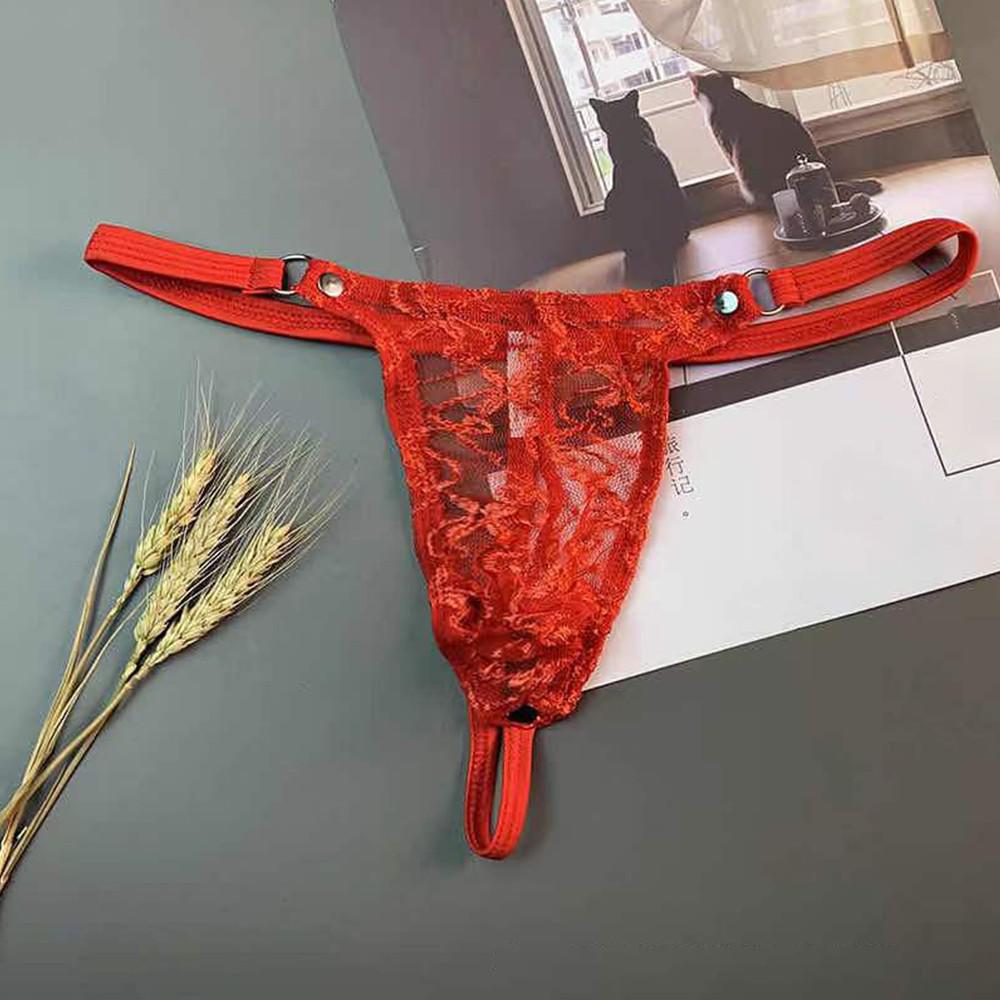 Кружевное нижнее белье, мужские стринги, стринги, выпуклая сумка, трусики, бикини