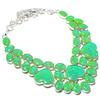 Green Triplet Opal Handmade 925 Sterling Silver Jewelry Necklace 18" A6Y53