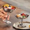 Cream Serving With Ergonomic Handle 304 Tall Dessert Dish