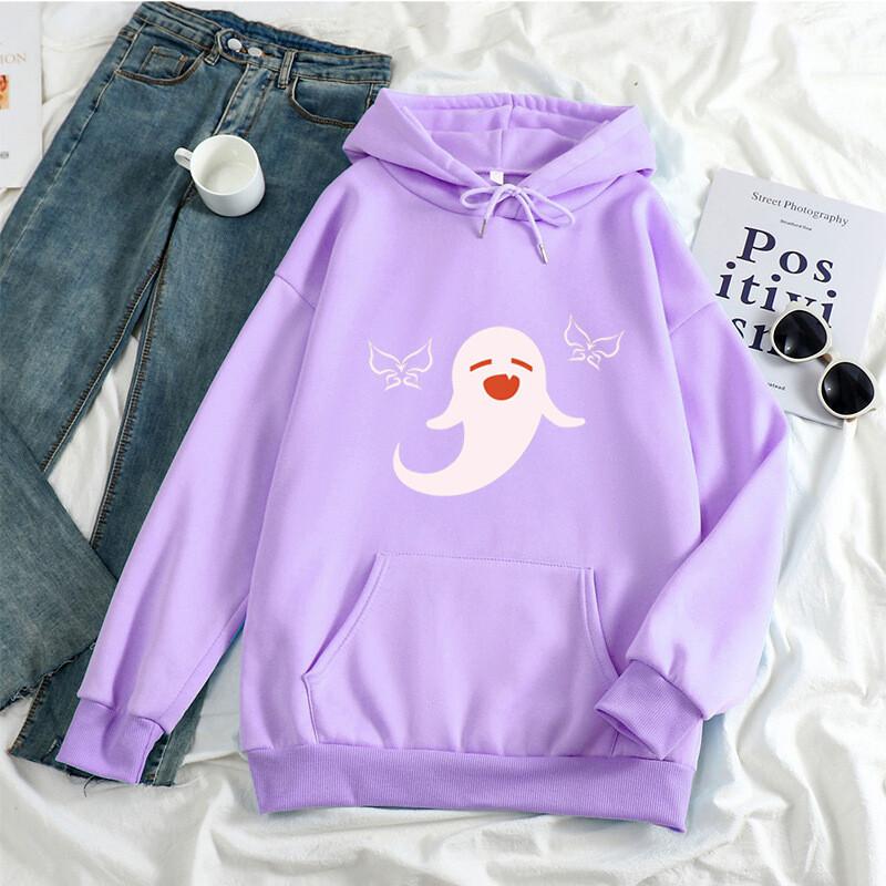 Harajuku открытый мир приключенческая игра Genshin Impact Hu Tao Kawaii мультфильм женские толстовки эстетичная уличная мужская зимняя толстовка