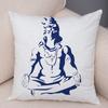 Indian God Ganesha Cushion Cover Colorful Psychedelic Art Print Soft Linen Yoga Room Home Decor Pillow Case