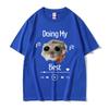 Sad Hamster Doing My Best Funny Meme Tshirt Sad Hamster Violin Cute Clothing Tshirts Unisex Unisex Casual Oversized Cotton T Shirt