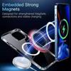 Роскошный беспроводной магнитный чехол для Apple Magsafe Case Iphone 11 12 13 15 14 Pro Max Mini 7 8 Plus Xr XsMax X прозрачные акриловые чехлы