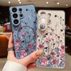 Ретро-чехол с розовым цветочным узором для Samsung Galaxy S26 Ultra S25 Edge S24 Plus S23 FE S22 A54 A55 A56 5G, магнитный, для MagSafe, матовый чехол.