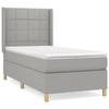 Maison Exclusive - Sommier à lattes de lit avec matelas Gris clair 100x200cm Tissu