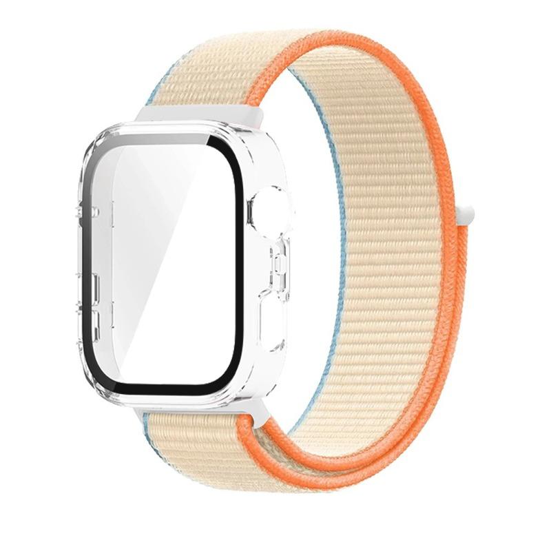 Нейлоновый ремешок + ПК-корпус для Huawei Watch Fit 3/4/4 Pro Защитный чехол от падения + Удобный дышащий браслет Ремешок Correa