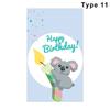 Party Decoration Gift Wrapping Cartoon Animal Message Postcard Happy Birthday Cards Greeting Labels