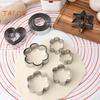 6Pcs Heart Cookie Cutter Set Stainless Steel Star Flower Shaped Cutters for Baking Crafts Round Veggie Cutters Biscuit Cutter Polymer Clay Cutters